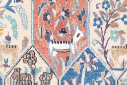 Full view of 2004s Nain rug from Iran / Persia, 202 × 130 cm in Multi Color tones