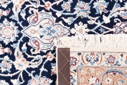 Full view of 2005s Nain rug from Iran / Persia, 205 × 133 cm in Dark blue tones