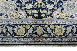 Full view of 2000s Najafabad rug from Iran / Persia, 320 × 220 cm in Blue tones