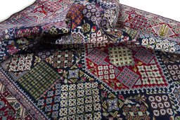 Surface texture of Unknown Najafabad rug with natural Wool and intricate pattern