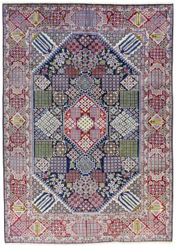 Full view of Unknown Najafabad rug from Iran / Persia, 412 × 296 cm in Blue tones