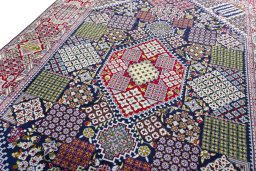 Backside of handmade Unknown Najafabad rug showing knot structure and weave density