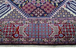 Full view of Unknown Najafabad rug from Iran / Persia, 412 × 296 cm in Blue tones
