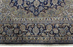 Full view of 2000s Najafabad rug from Iran / Persia, 357 × 255 cm in Blue tones