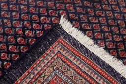 Full view of 1960s Sarough rug from Iran / Persia, 312 × 217 cm in Blue tones
