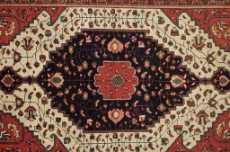 Central medallion detail of 1900s Sarough rug from Iran / Persia