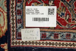 Close-up detail of New Sarough rug from Iran / Persia showing Wool weave