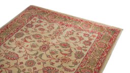 Surface texture of 1990s Sarough rug with natural Wool and intricate pattern