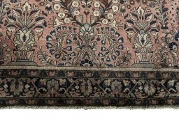 Full view of 1930s Sarough rug from Iran / Persia, 204 × 127 cm in Red tones