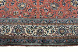 Full view of New Sarough rug from Iran / Persia, 357 × 244 cm in Red tones