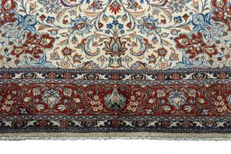 Full view of 2000s Sarough rug from Iran / Persia, 321 × 203 cm in Beige tones