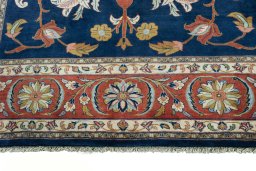 Full view of New Sarough rug from Iran / Persia, 323 × 245 cm in Blue tones