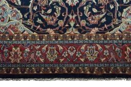 Full view of 2000s Sarough rug from Iran / Persia, 215 × 135 cm in Blue tones