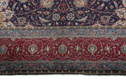 Full view of 2000s Sarough rug from Iran / Persia, 417 × 312 cm in Blue tones