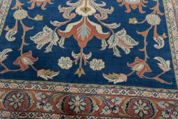 Close-up detail of New Sarough rug from Iran / Persia showing Wool weave