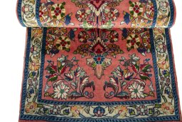 Full view of New Sarough rug from Iran / Persia, 132 × 67 cm in Red tones