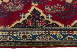 Full view of 2000s Sarough rug from Iran / Persia, 84 × 63 cm in Multi Color tones