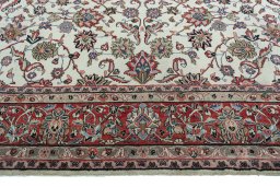 Full view of 2000s Sarough rug from Iran / Persia, 355 × 270 cm in Beige tones