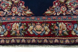 Full view of 2000s Sarough rug from Iran / Persia, 145 × 104 cm in Blue tones