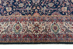 Full view of 1970s Sarough rug from Iran / Persia, 310 × 215 cm in Blue tones