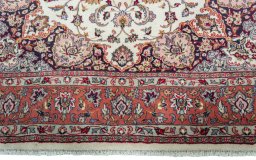 Full view of 2000s Sarough rug from Iran / Persia, 317 × 221 cm in Beige tones