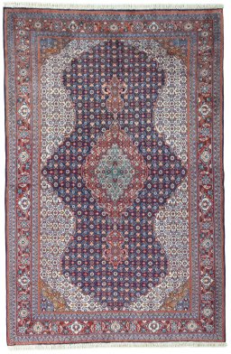 Full view of 2000s Sarough rug from Iran / Persia, 203 × 134 cm in Blue tones