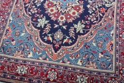 Close-up detail of New Sarough rug from Iran / Persia showing Wool weave