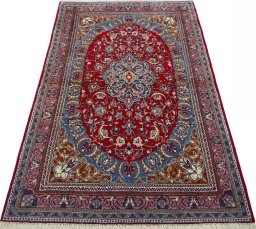 Surface texture of 2000s Sarough rug with natural Cork and intricate pattern