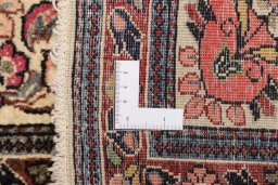 Full view of New Sarough rug from Iran / Persia, 120 × 64 cm in Beige tones