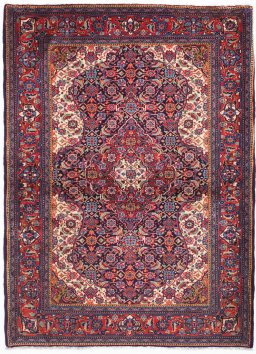 Full view of 1990s Sarough rug from Iran / Persia, 150 × 110 cm in Multi Color tones