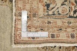 Full view of 1900s Tabriz rug from Iran / Persia, 181 × 124 cm in Cream tones