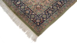 Surface texture of 1980s Tabriz rug with natural Wool and intricate pattern