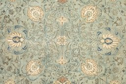 Close-up detail of 1940s Tabriz rug from Iran / Persia showing Wool weave