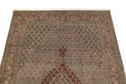 Surface texture of New Tabriz rug with natural Wool and intricate pattern