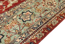 Central medallion detail of 1940s Tabriz rug from Iran / Persia