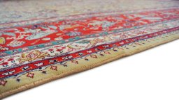Central medallion detail of 1950s Tabriz rug from Iran / Persia