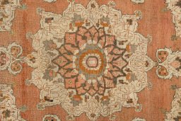 Central medallion detail of 1900s Tabriz rug from Iran / Persia