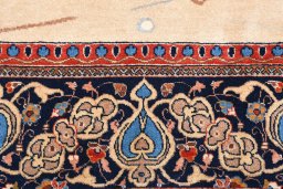 Full view of 1930s Tabriz rug from Iran / Persia, 211 × 143 cm in Multi Color tones