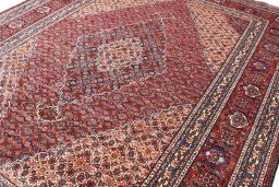 Central medallion detail of 1970s Tabriz rug from Iran / Persia