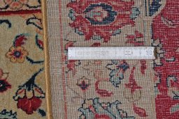 Full view of 1930s Tabriz rug from Iran / Persia, 541 × 348 cm in Multi Color tones