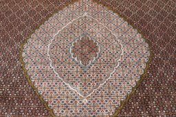 Central medallion detail of 2000s Tabriz rug from Iran / Persia