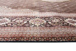 Full view of 2000s Tabriz rug from Iran / Persia, 487 × 350 cm in Gray tones