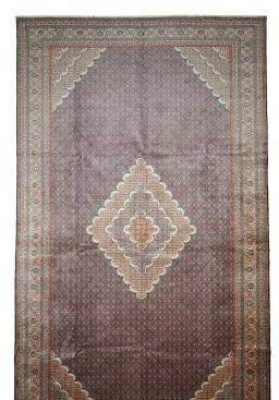 Full view of 2000s Tabriz rug from Iran / Persia, 550 × 326 cm in Blue tones