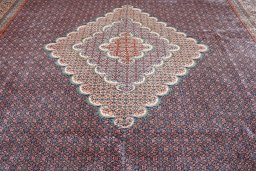 Central medallion detail of 2000s Tabriz rug from Iran / Persia