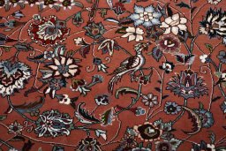 Surface texture of New Tabriz rug with natural Cork and intricate pattern