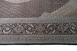 Surface texture of New Tabriz rug with natural Cork and intricate pattern