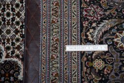 Full view of New Tabriz rug from Iran / Persia, 395 × 303 cm in Gray tones