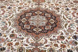 Central medallion detail of New Tabriz rug from Iran / Persia