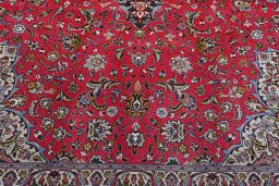 Surface texture of 2000s Tabriz rug with natural Cork and intricate pattern