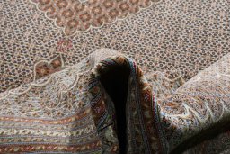 Surface texture of New Tabriz rug with natural Cork and intricate pattern